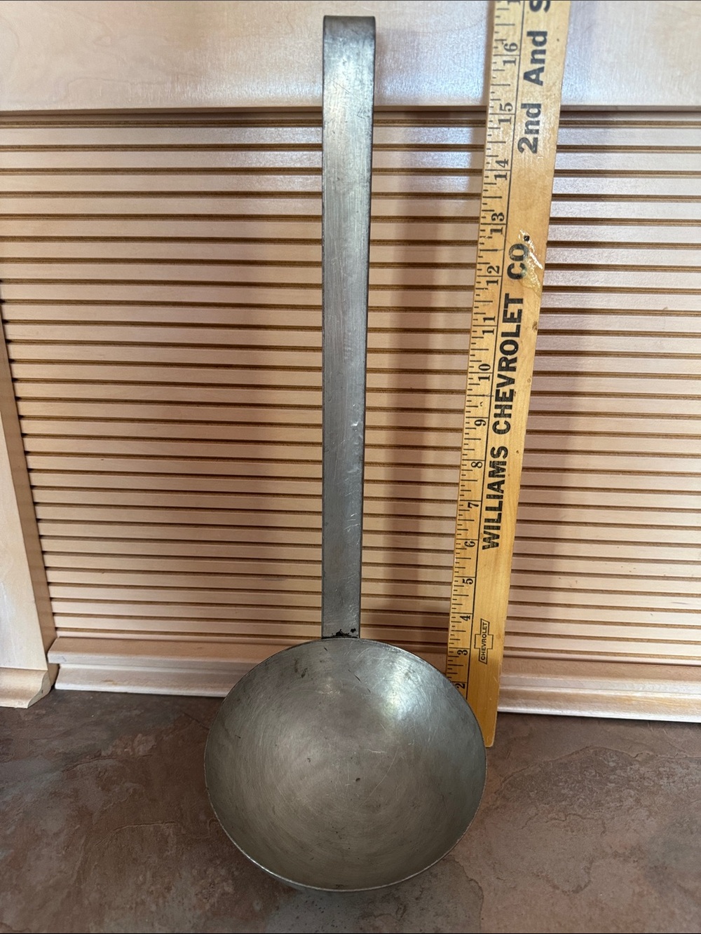 Vintage Metal Serving Ladle in Silver